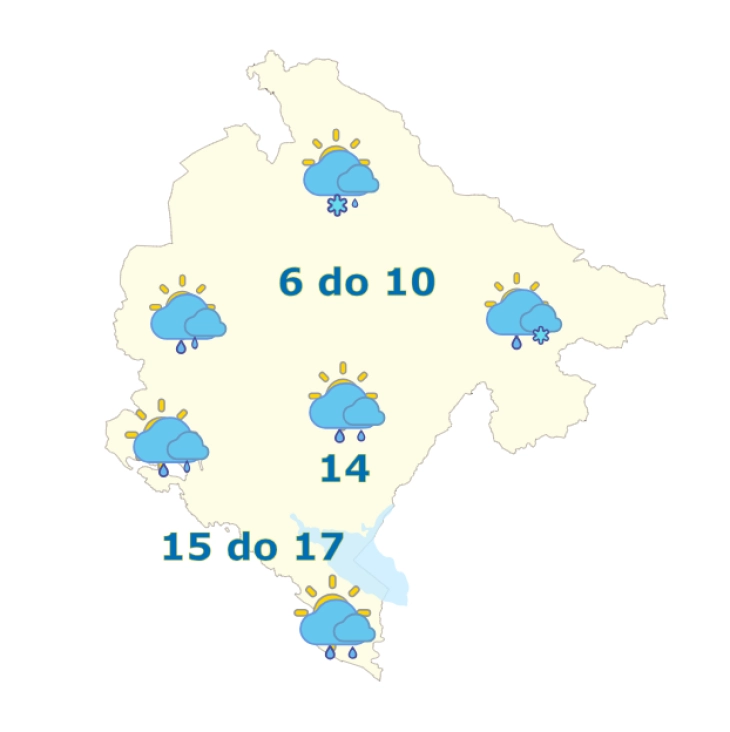 Vremenska prognoza: Sjutra oblačno, povremeno kiša