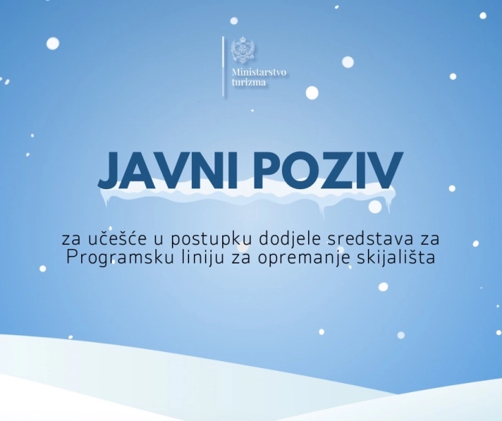 Javni poziv za dodjelu sredstava za opremanje skijališta