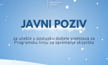 Javni poziv za dodjelu sredstava za opremanje skijališta