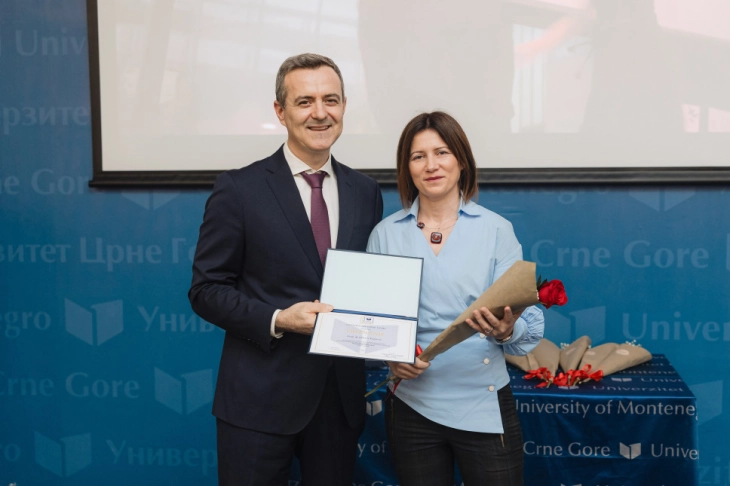 Popović priznanje za doprinos međunarodnom pozicioniranju UCG-a