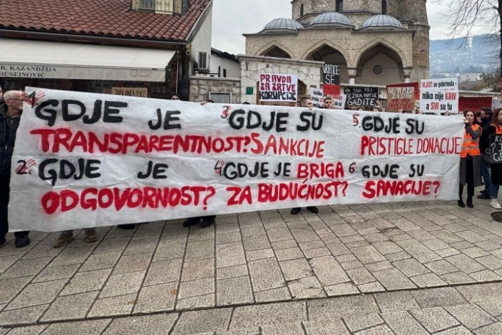 Protest u Sarajevu, građani traže odgovornost zbog stradalih u poplavama u BiH