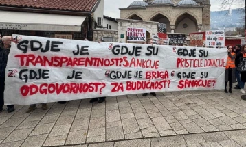 Protest u Sarajevu, građani traže odgovornost zbog stradalih u poplavama u BiH