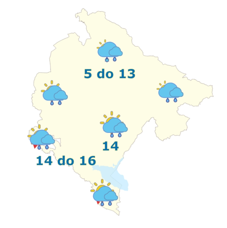 Sjutra oblačno, povremeno kiša