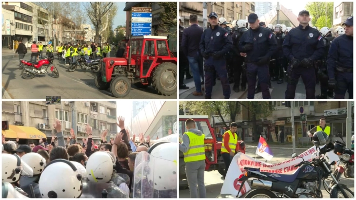 RTS u Beogradu i dalje blokiran, radnici ušli u zgradu uz pomoć policije
