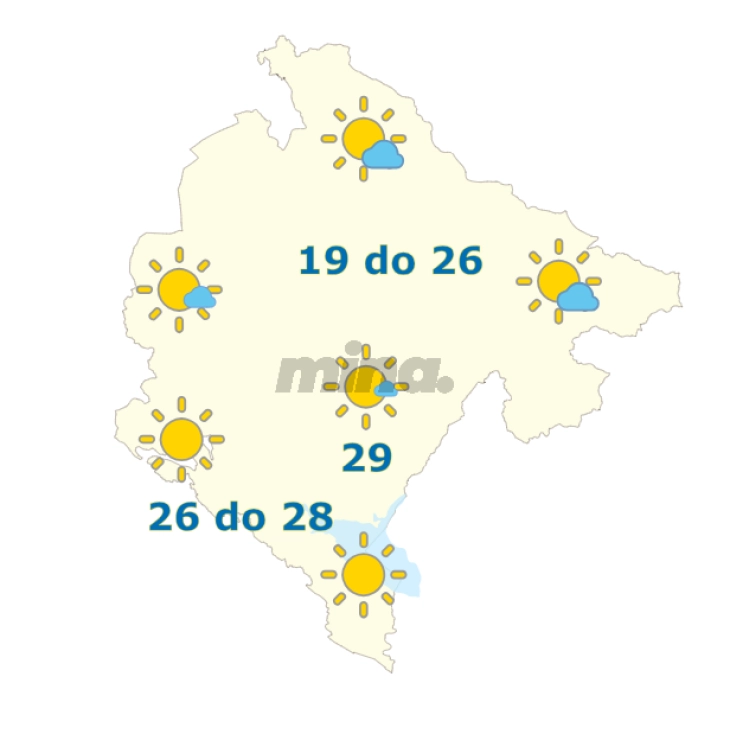 Sjutra pretežno sunčano, do 29 stepeni