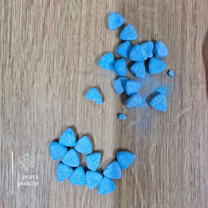 Prekršajna prijava protiv Ulcinjanina zbog 26 tableta MDMA