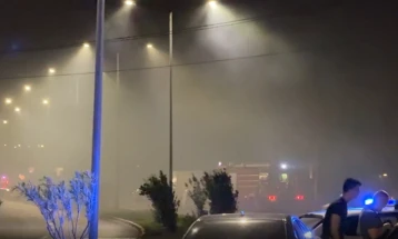 Požar na auto-otpadu kod Komanskog mosta u Podgorici