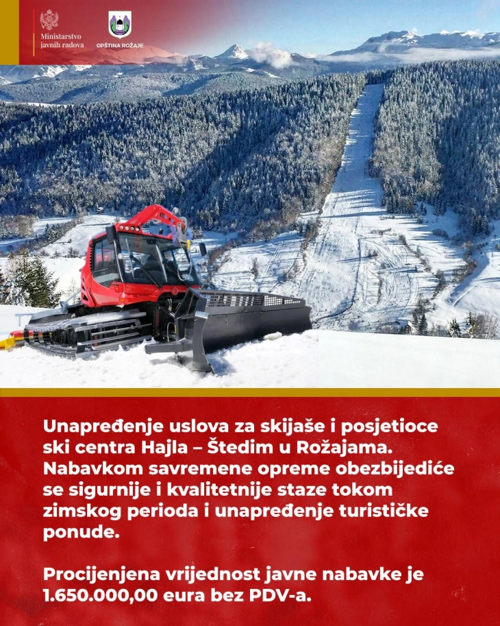 Nabavka vozila za pripremu i ravnanje snijega za ski centar Hajla