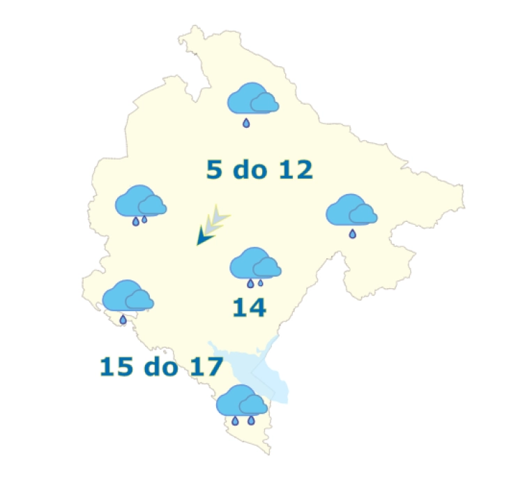 Sjutra pretežno oblačno, povremeno kiša