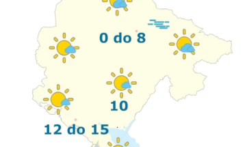Sjutra pretežno sunčano, tokom noći jače naoblačenje