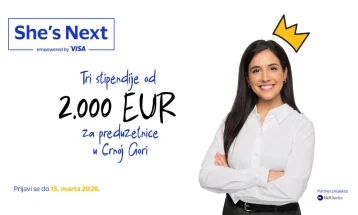 Otvoren She’s Next 2026 finansijski konkurs – Tri stipendije od 2.000 EUR za žene preduzetnice u Crnoj Gori