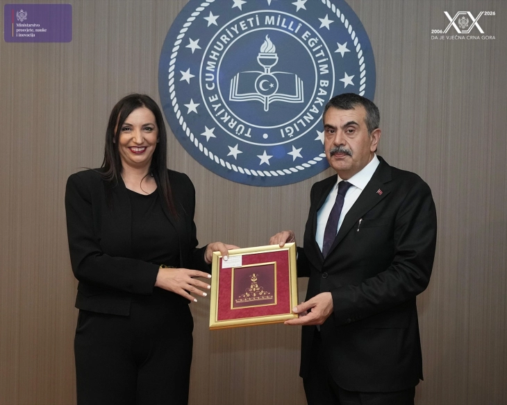 Crna Gora i Turska spremna za dalje unapređenje saradnje u oblasti obrazovanja