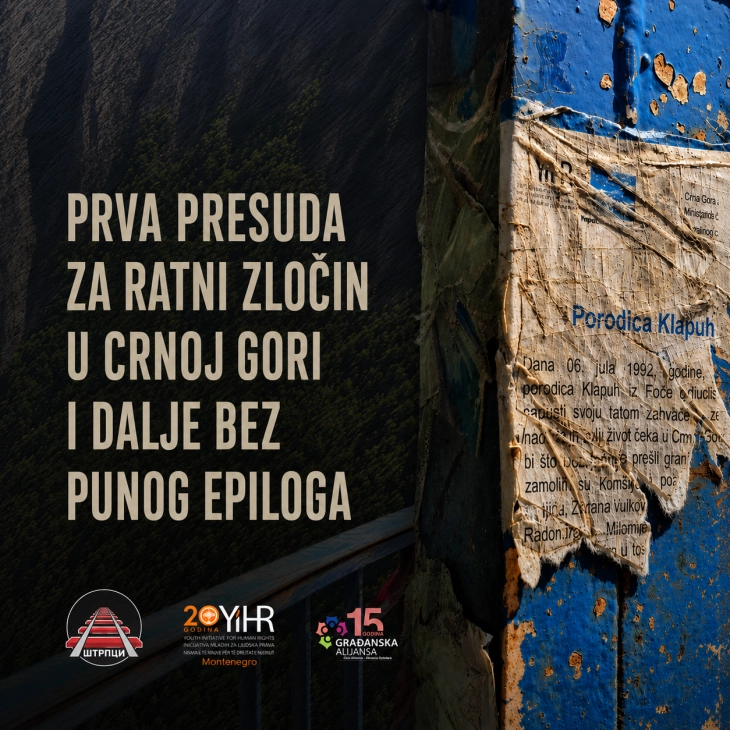 Prva presuda za ratni zločin u Crnoj Gori i dalje bez punog epiloga