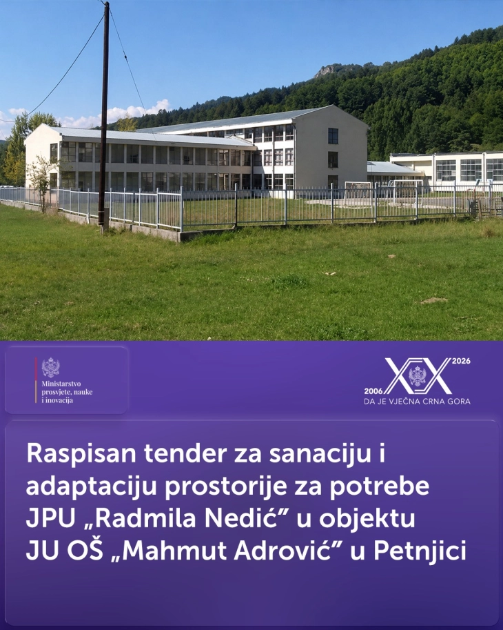 Raspisan tender za sanaciju i adaptaciju prostorije vrtića u Petnjici